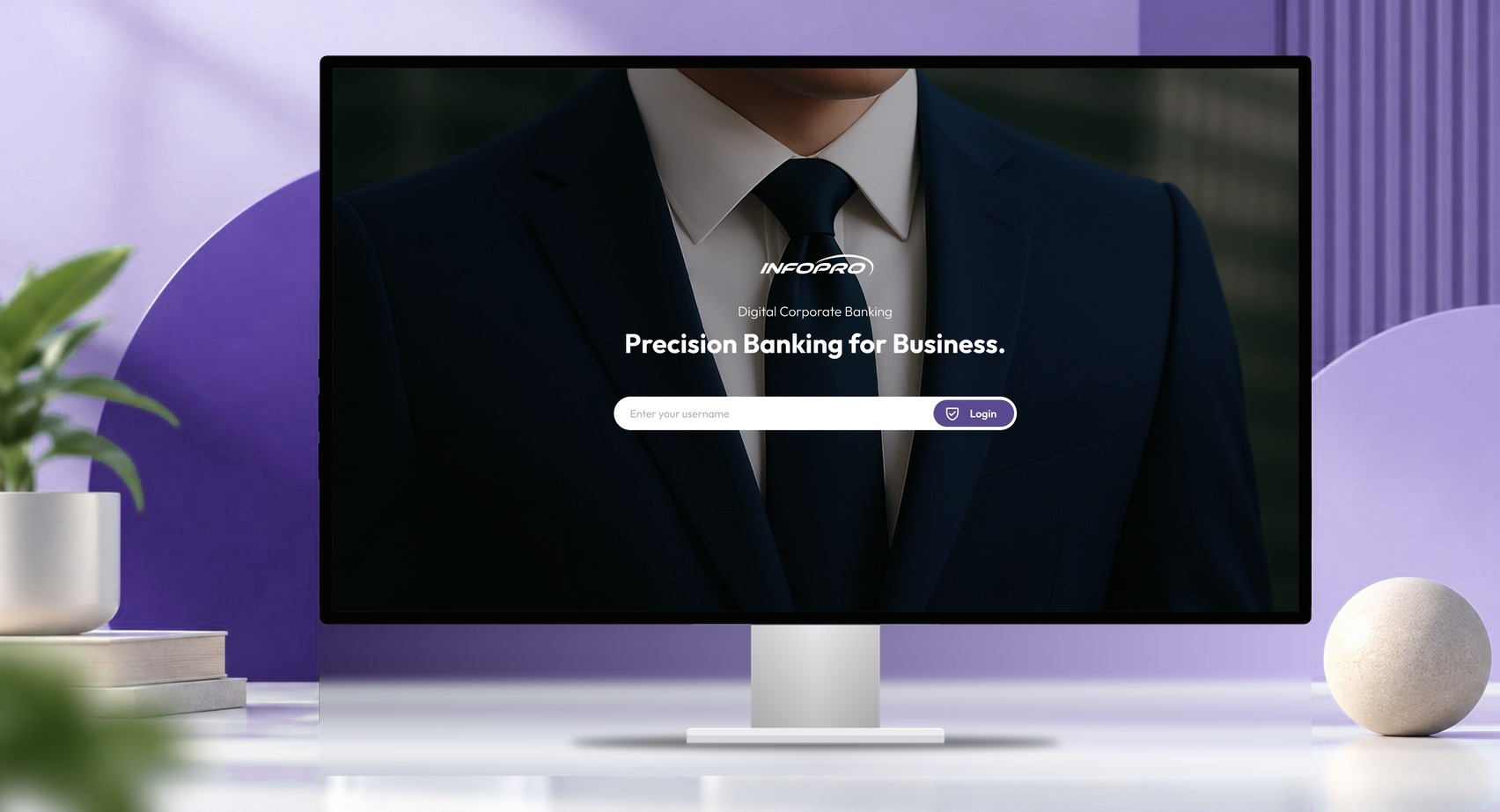 INFOPRO Digital Corporate Banking login screen